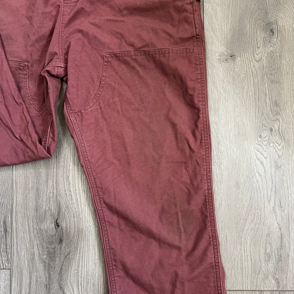Carhartt Women's Rugged Flex Loose Fit Canvas Bib Overalls Large (12-14) Red - Picture 7 of 9